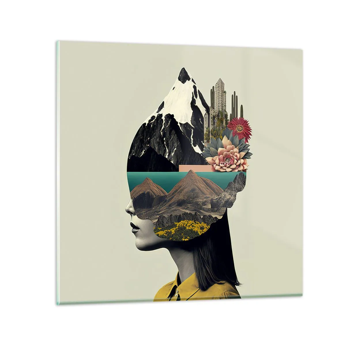 Impression sur verre - Image sur verre - La femme – toujours un mystère - 60x60 cm