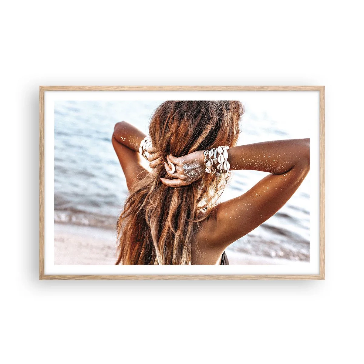 Affiche dans un chêne clair - Poster - La soeur de l'eau et du soleil - 91x61 cm