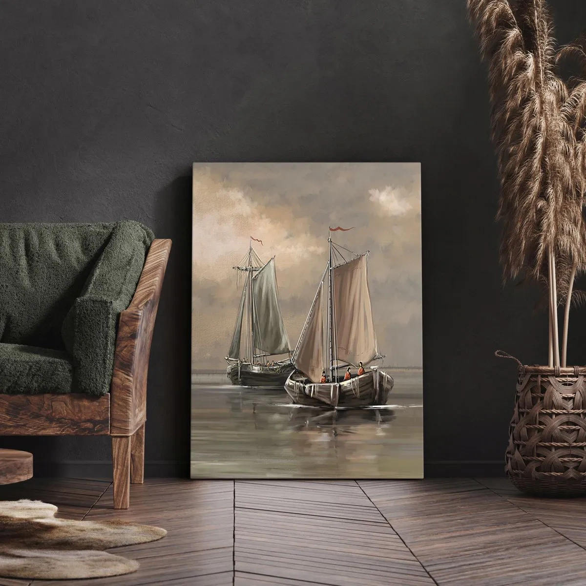 Impression sur toile - Image sur toile - Le retour des marins - 45x80 cm