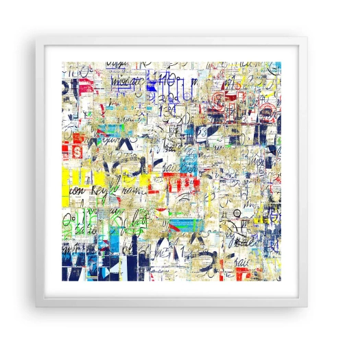 Affiche dans un cadre blanc - Poster - Ca fait juste plaisir aux yeux - 50x50 cm