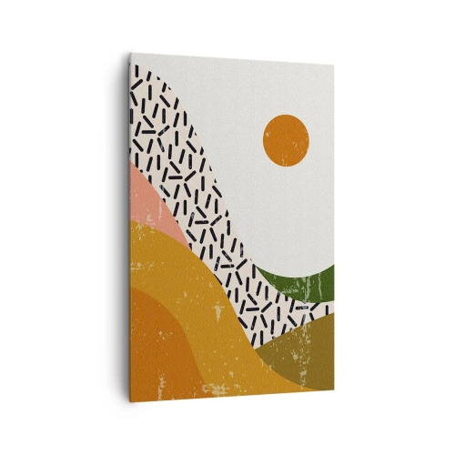 Impression sur toile - Image sur toile - Abstraction solaire - 80x120 cm