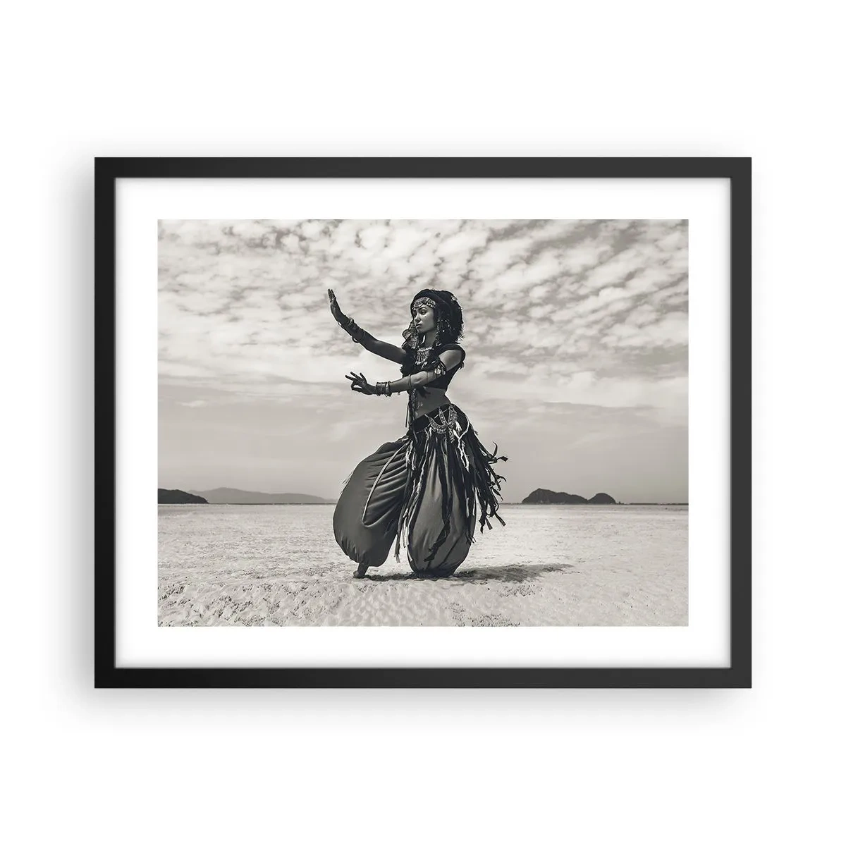Affiche dans un cadre noir - Poster - Danse des îles du sud - 50x40 cm