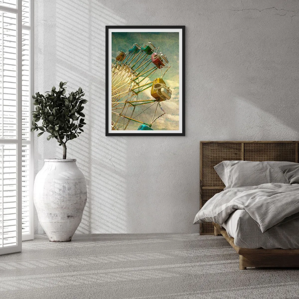 Affiche dans un cadre noir - Poster - On va faire la fête - 30x40 cm