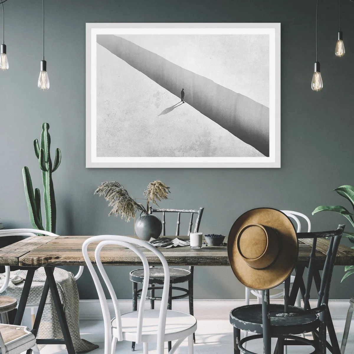 Affiche dans un cadre blanc - Poster - Un objectif clair - 70x50 cm