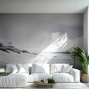 Papier Peint Photo Premium Canvas - Ensemble depuis toujours - Dunes, Plage, Océan - 350x256 cm