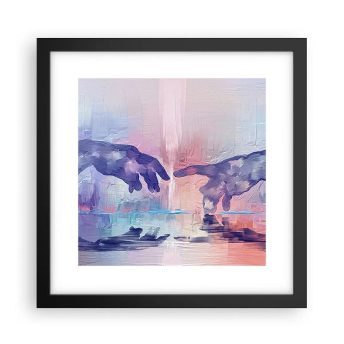 Affiche dans un cadre noir - Poster - Divine étincelle de vie - 30x30 cm