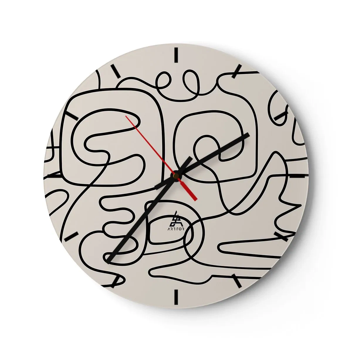 Horloge murale - Pendule murale - Suivez les indices - 40x40 cm