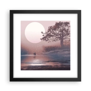 Affiche dans un cadre noir - Poster - Merveilles de la nuit - 30x30 cm