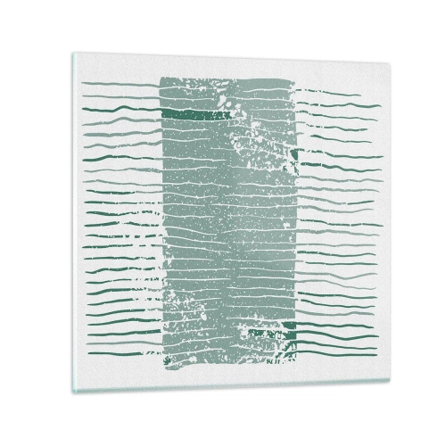 Impression sur verre - Image sur verre - Abstraction de la mer - 70x70 cm