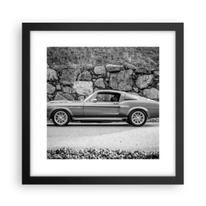 Affiche dans un cadre noir - Poster - Légende des années 60 - 30x30 cm