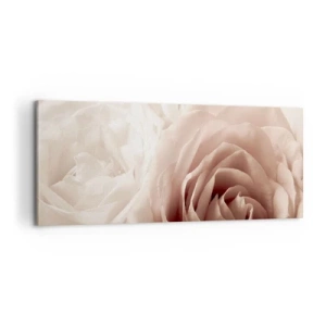 Impression sur toile - Image sur toile - Au coeur d'ue la rose - 100x40 cm