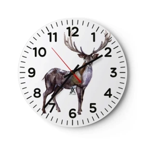 Horloge murale - Pendule murale - Roi de la forêt du nord - 40x40 cm