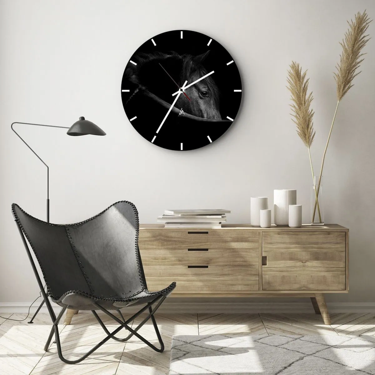 Horloge murale - Pendule murale - Prince Noir - 40x40 cm