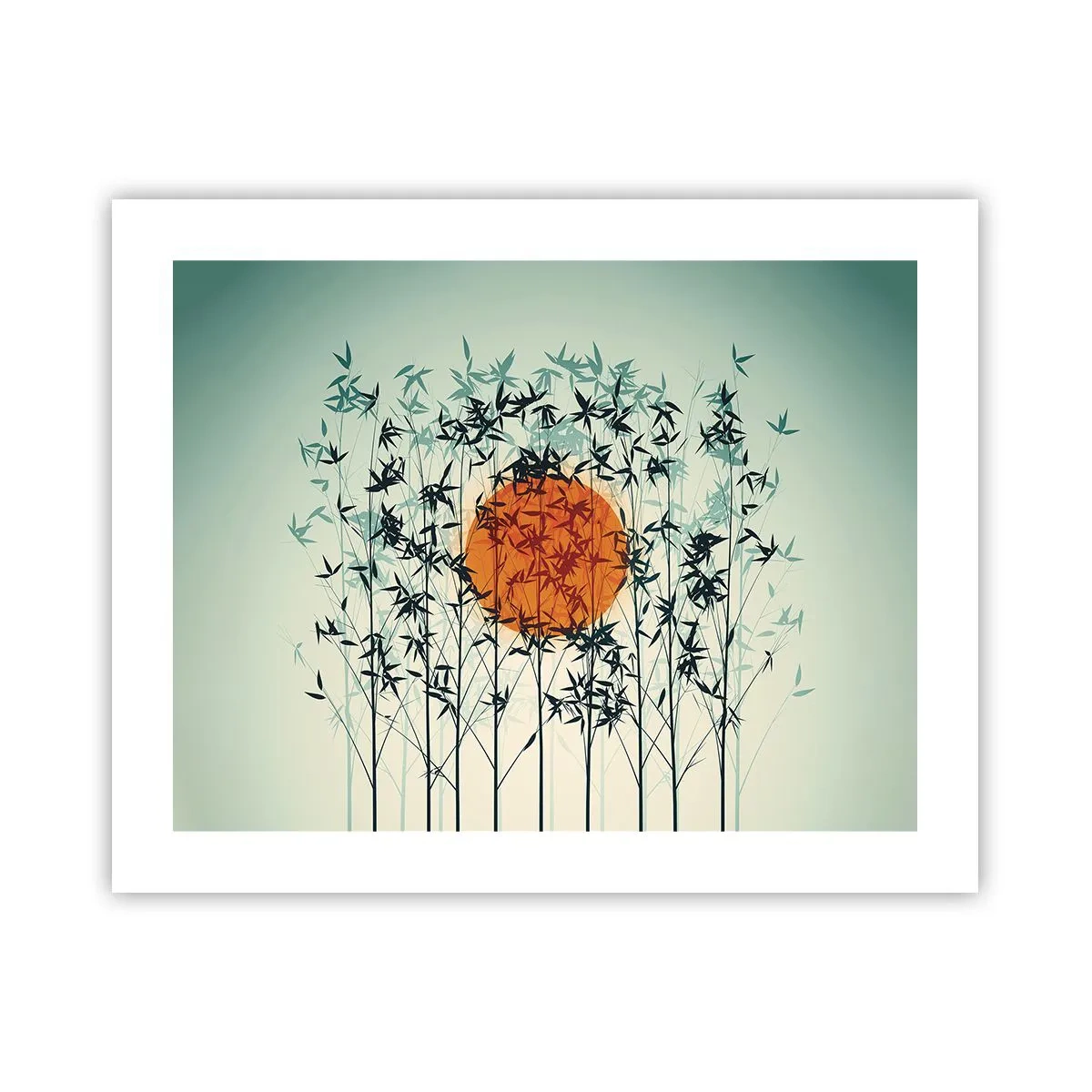 Affiche - Poster - Soleil japonnais - 50x40 cm