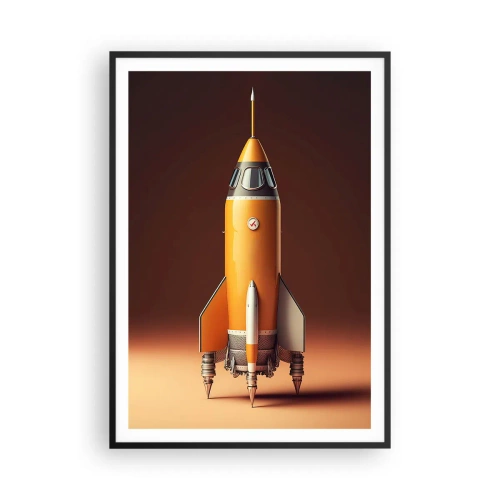 Affiche dans un cadre noir - Poster - Ça commence par un rêve - 70x100 cm