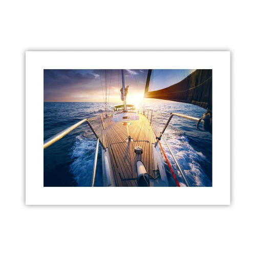 Affiche - Poster - Courir sur les vagues - 40x30 cm