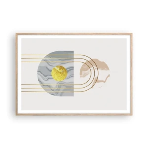 Affiche dans un chêne clair - Poster - Clareté et brillance - 100x70 cm