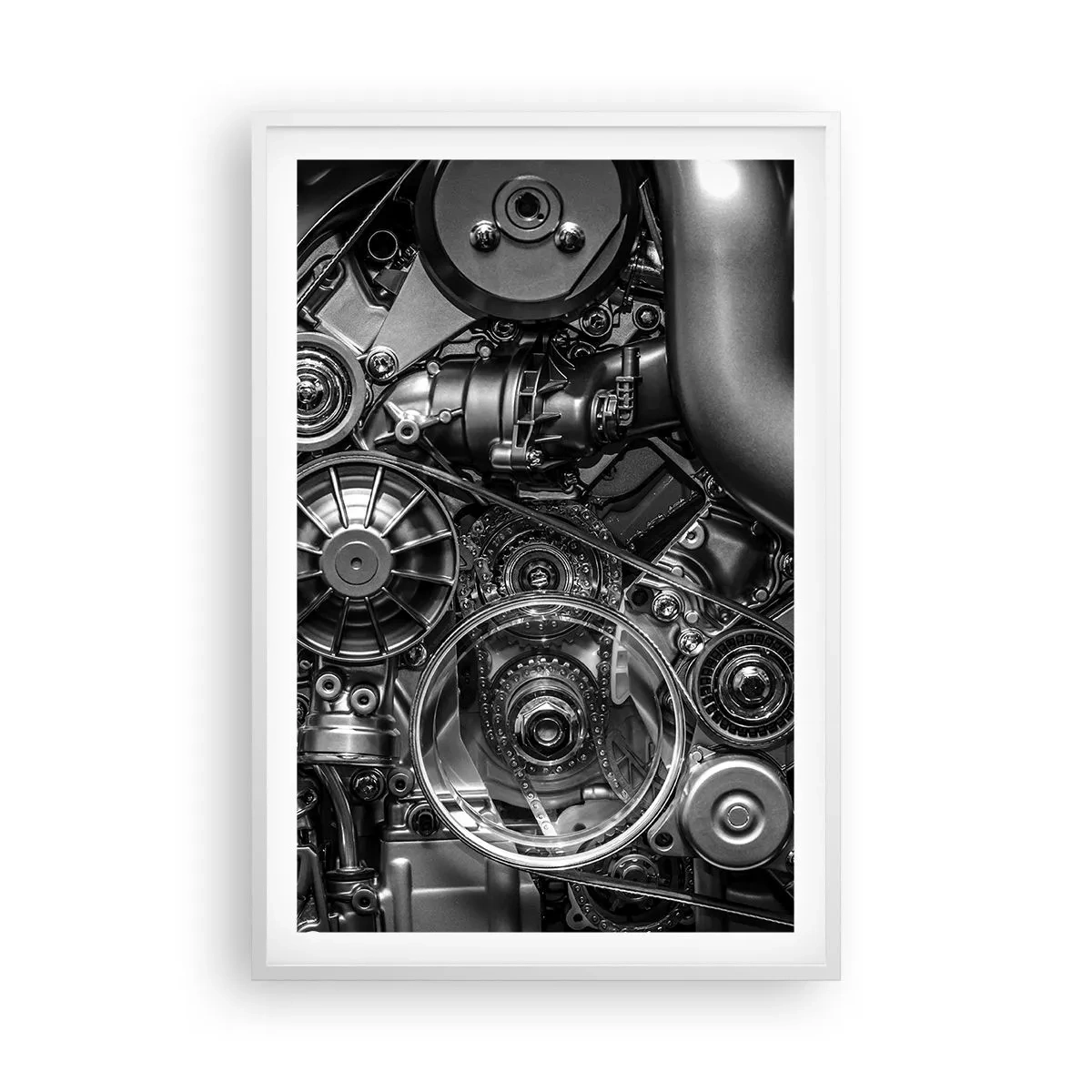 Affiche dans un cadre blanc - Poster - Poésie mécanique - 61x91 cm