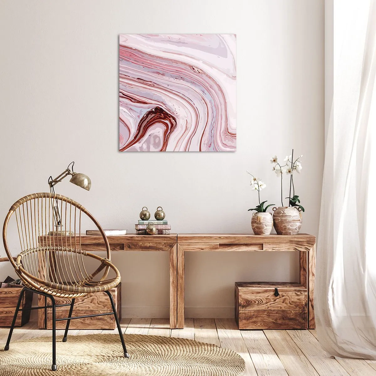 Impression sur toile - Image sur toile - Tout droit, puis tout en bas - 40x40 cm