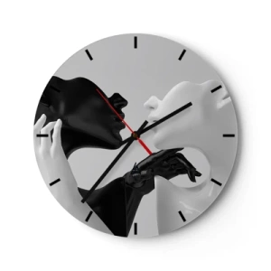 Horloge murale - Pendule murale - Attraction - désir - 40x40 cm