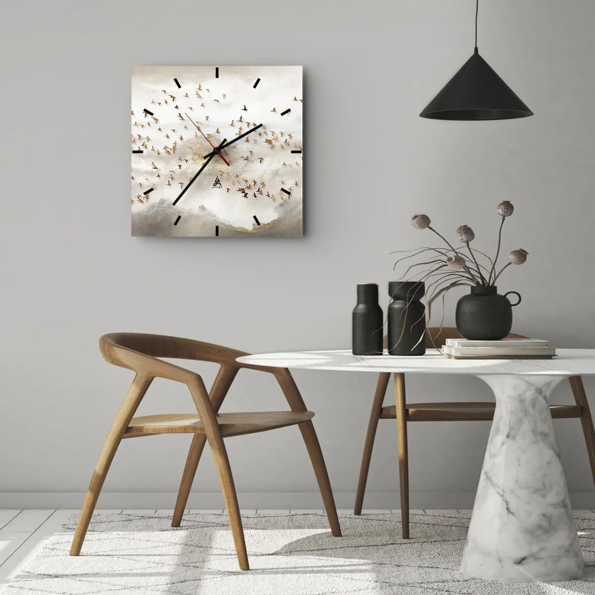 Horloge murale - Pendule murale - Il est l'heure… - 40x40 cm