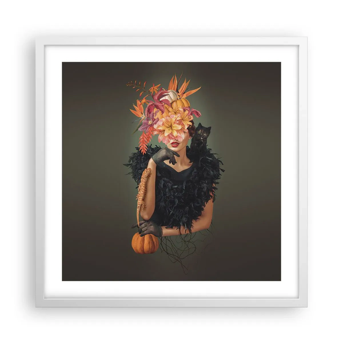 Affiche dans un cadre blanc - Poster - Sort de sorcière - 50x50 cm