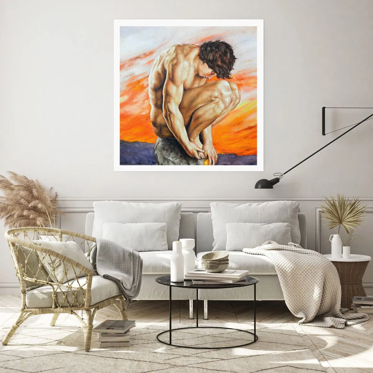 Affiche - Poster - Plongé dans ses pensées - 30x30 cm