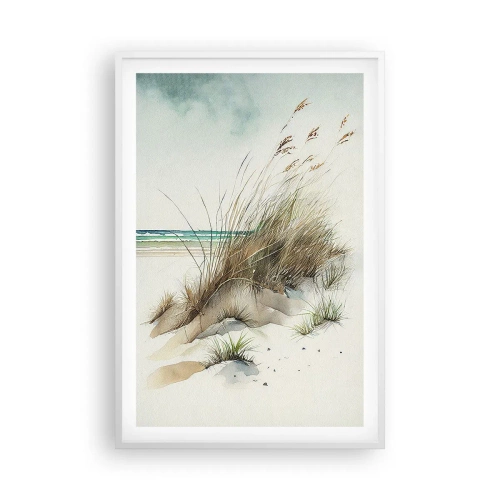 Affiche dans un cadre blanc - Poster - Recouvert de sable - 61x91 cm