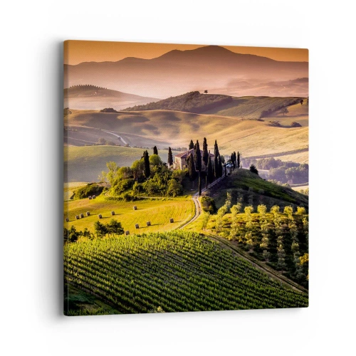 Impression sur toile - Image sur toile - Arcadie - le paysage toscan - 40x40 cm