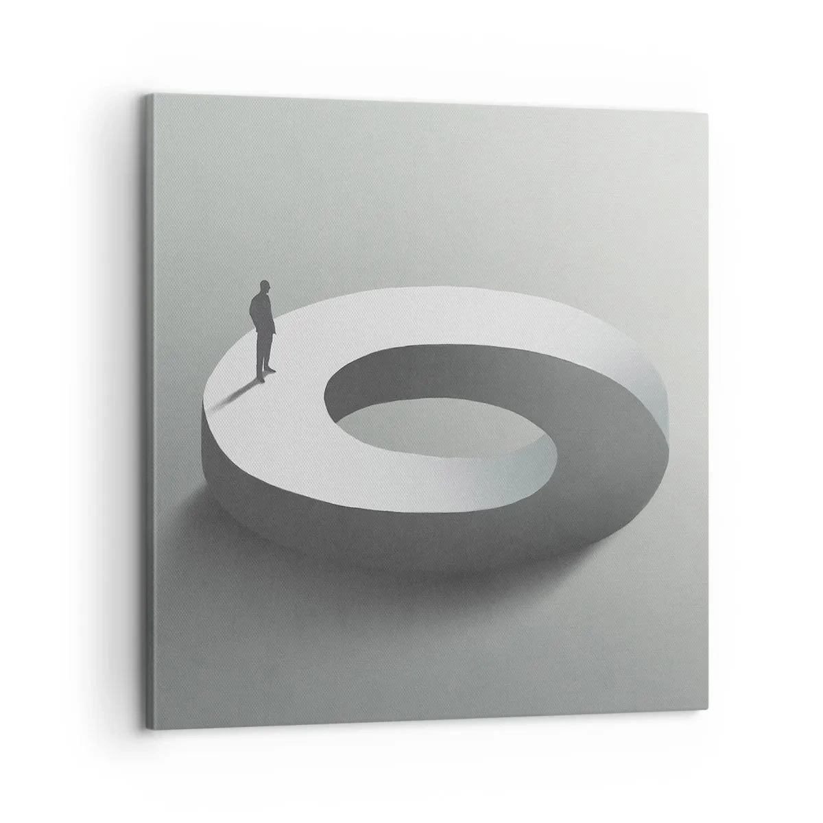 Impression sur toile - Image sur toile - Et sois intelligent ici - 60x60 cm