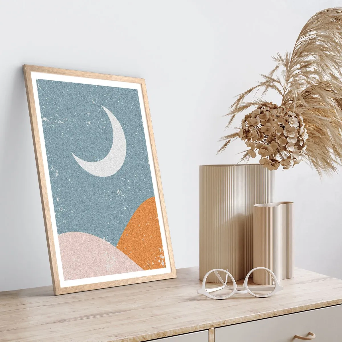 Affiche dans un chêne clair - Poster - Miracle de nombreuses nuits - 30x40 cm