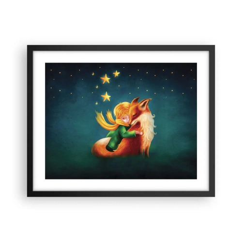 Affiche dans un cadre noir - Poster - Petit Prince - 50x40 cm