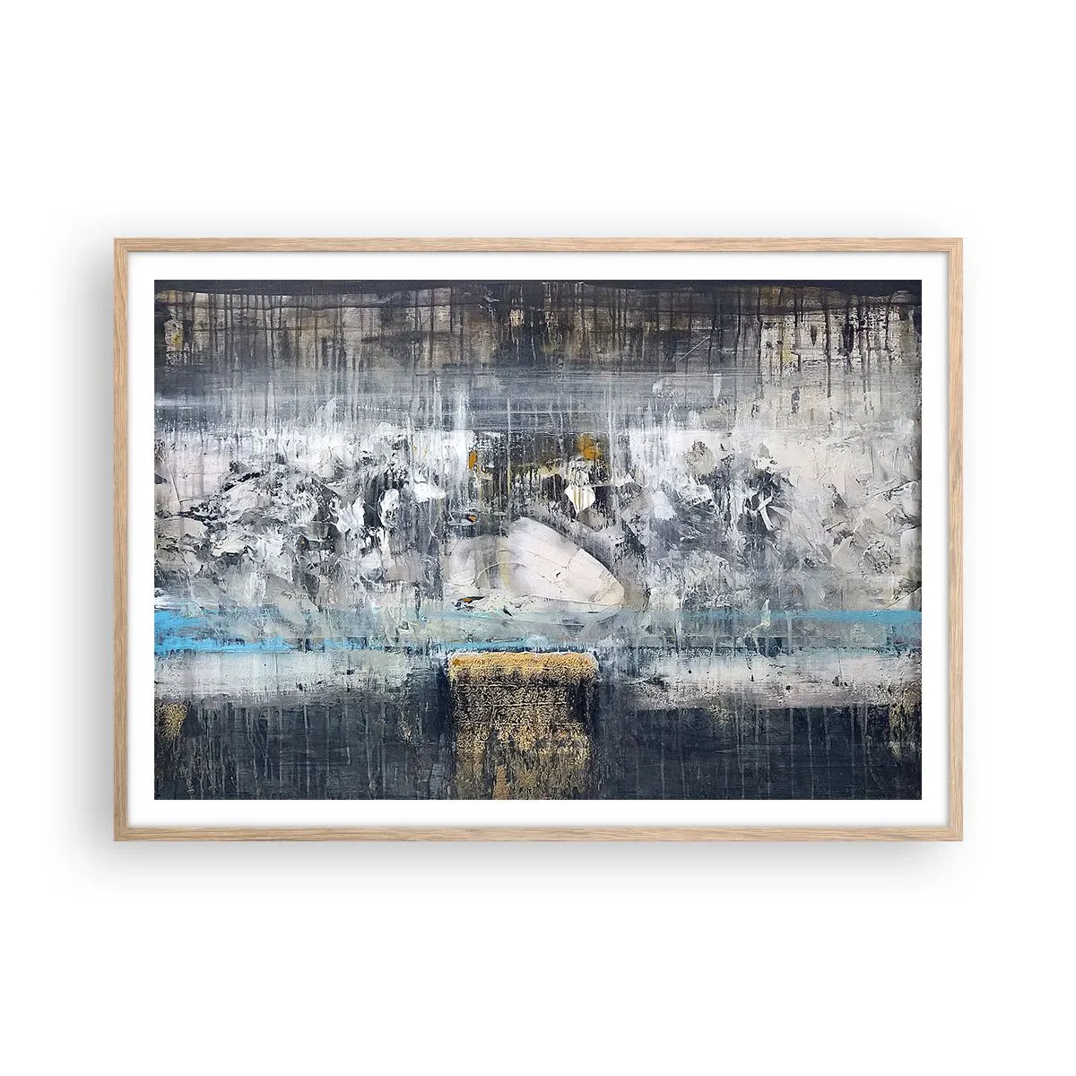 Affiche dans un chêne clair - Poster - Comme sur la glace, comme après décembre - 100x70 cm