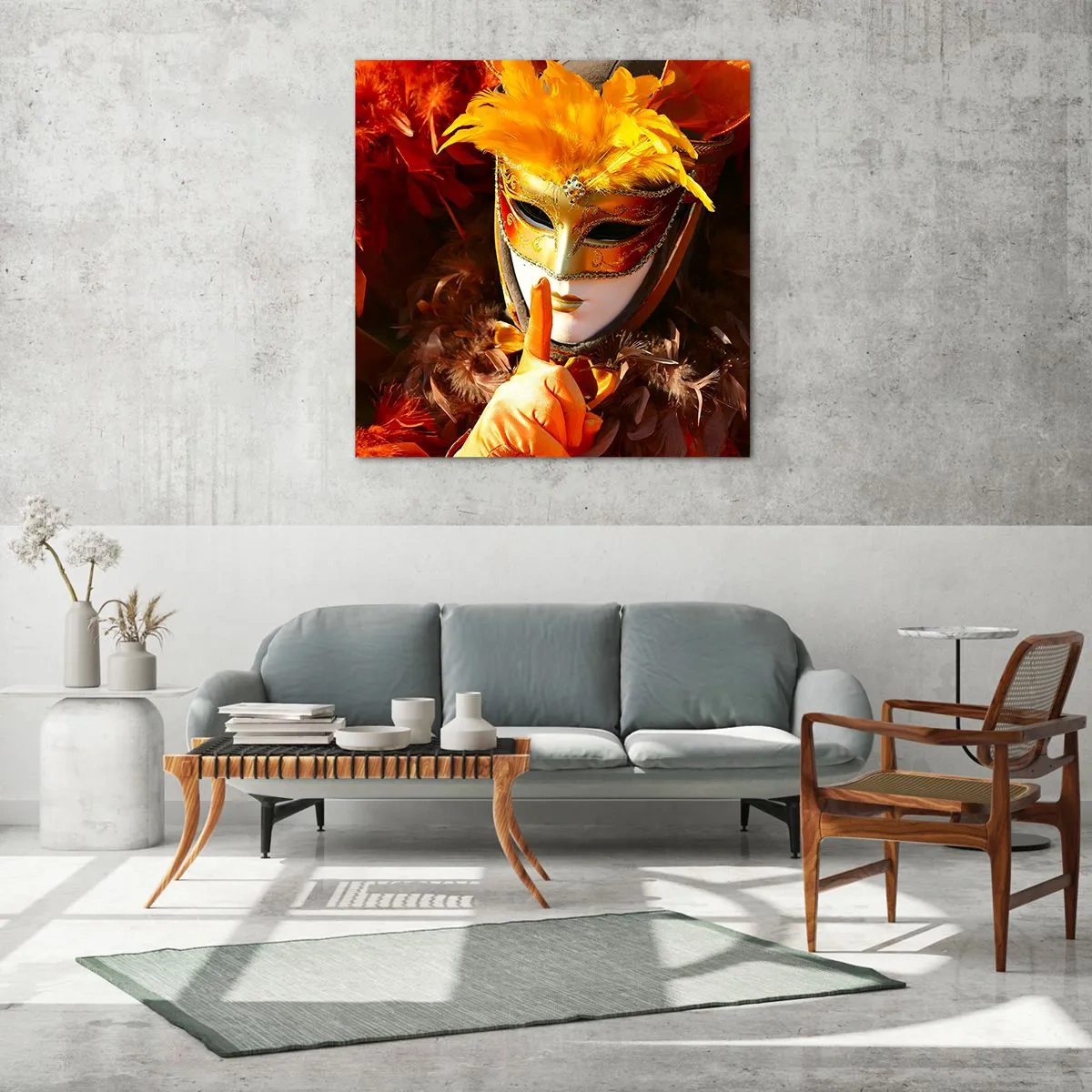 Impression sur verre - Image sur verre - Le secret est une partie du jeu - 50x50 cm