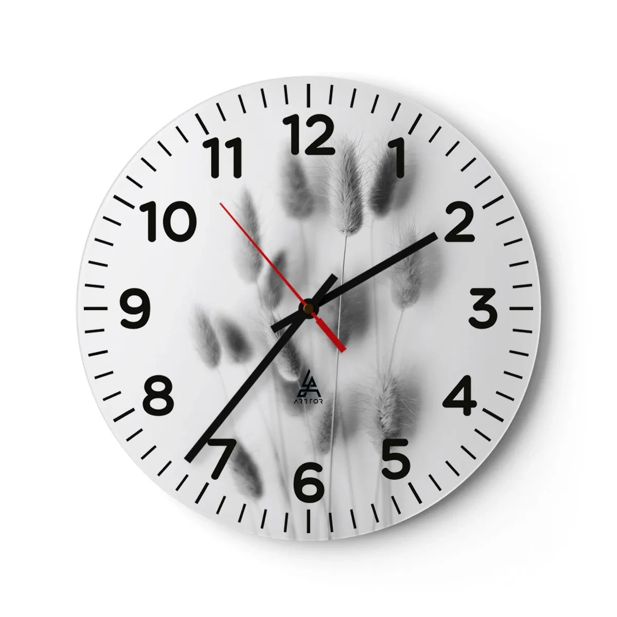 Horloge murale - Pendule murale - Son herbe duveteuse - 30x30 cm