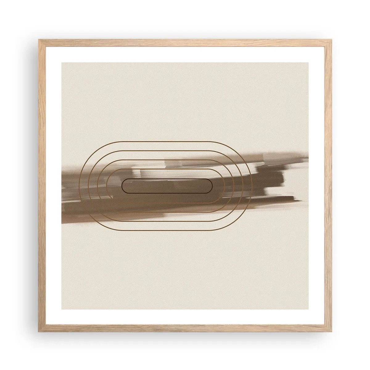 Affiche dans un chêne clair - Poster - Parfum de gris - 60x60 cm