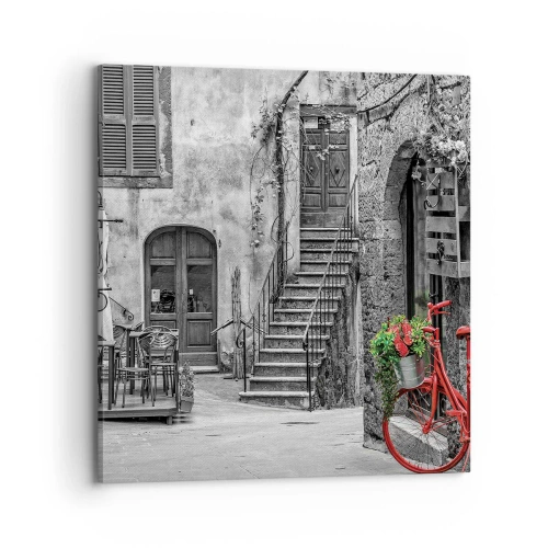 Impression sur toile - Image sur toile - Ruelle toscane - 70x70 cm