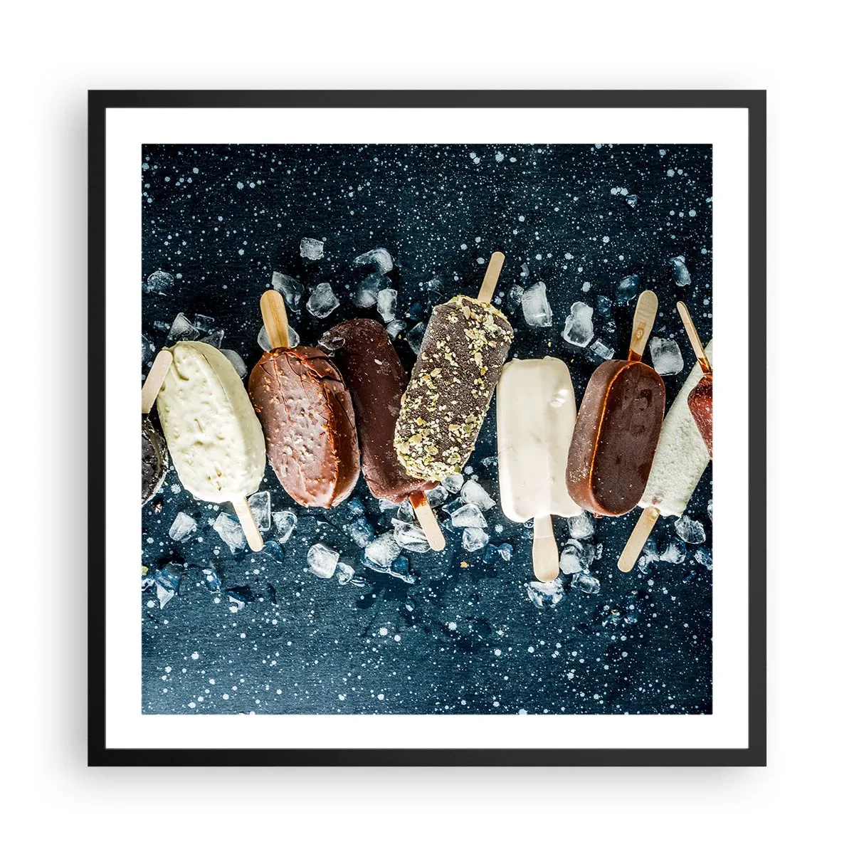 Affiche dans un cadre noir - Poster - Le goût de l'été chaud - 60x60 cm