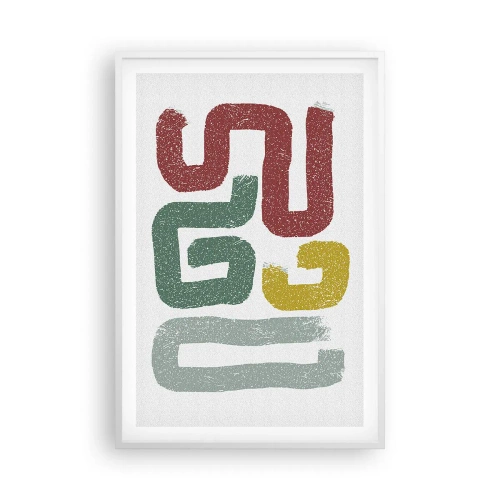 Affiche dans un cadre blanc - Poster - Dans une langue inconnue - 61x91 cm