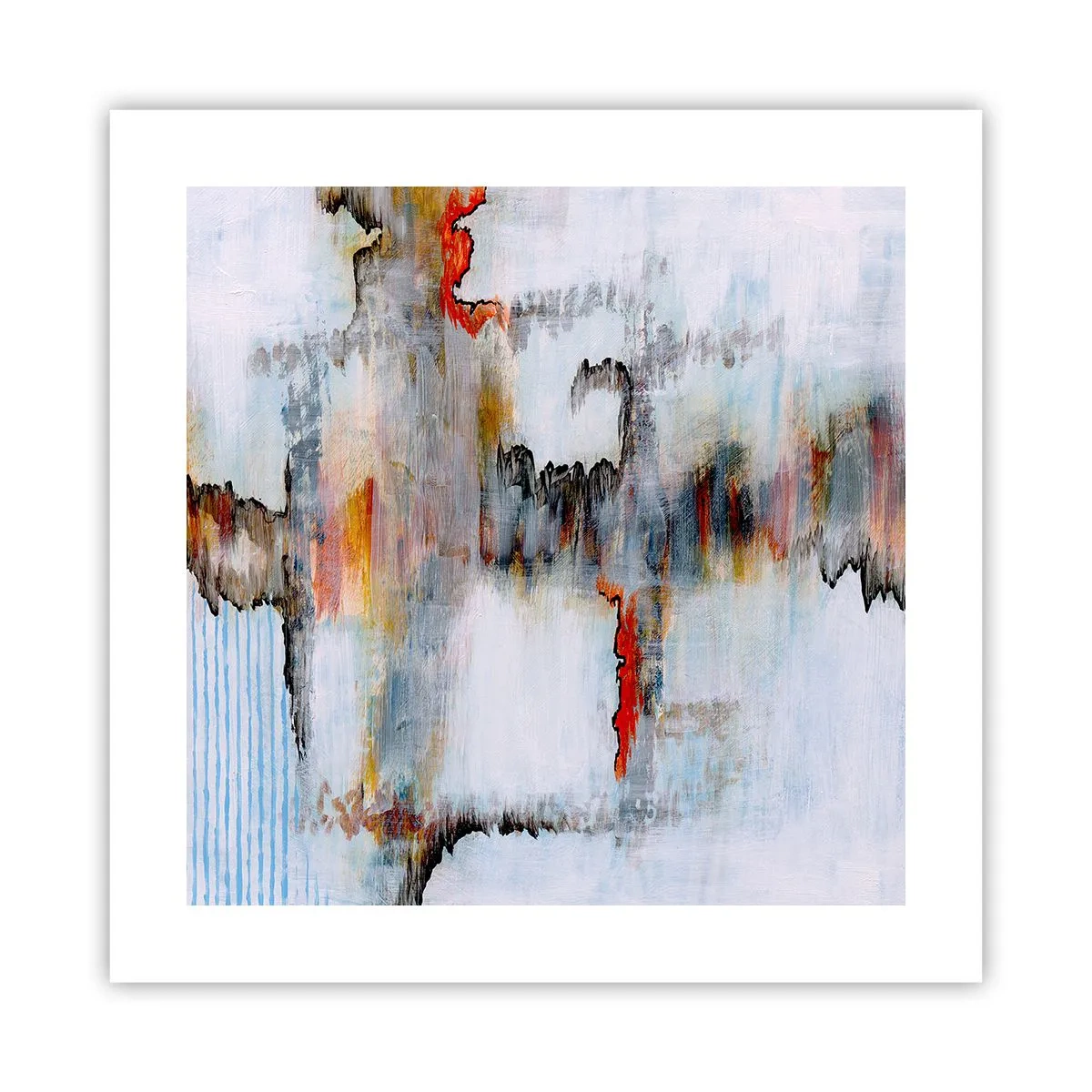 Affiche - Poster - Un bâton sur l'eau - 40x40 cm
