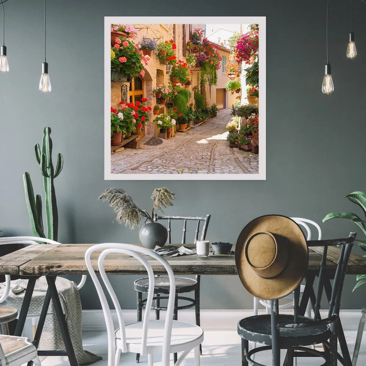 Affiche - Poster - Une inondation de fleurs - 60x60 cm