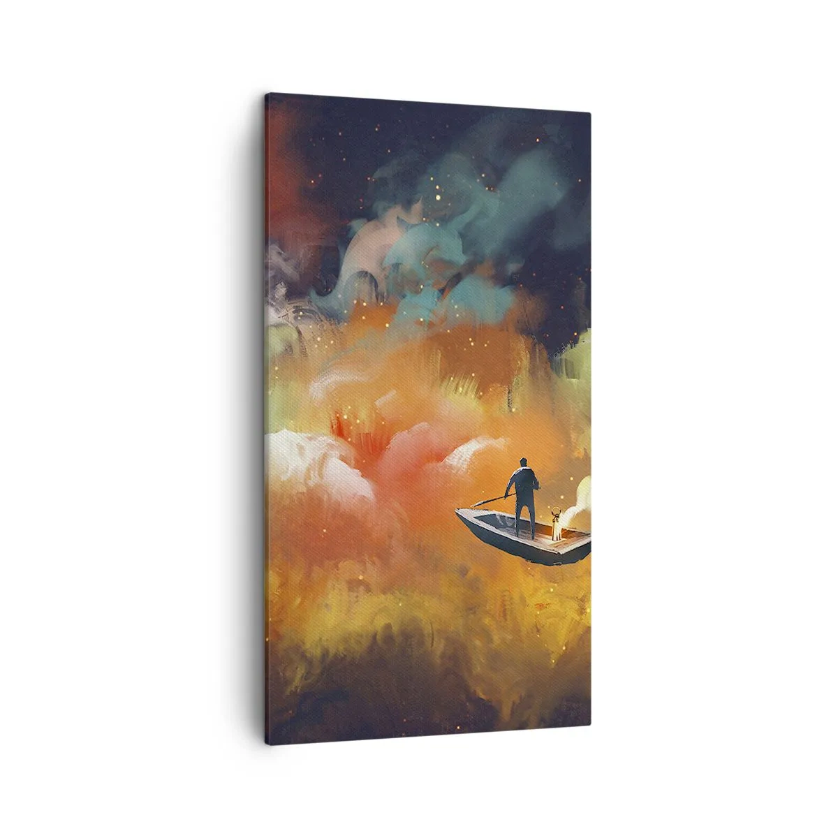 Impression sur toile - Image sur toile - En bateau à travers la galaxie - 45x80 cm