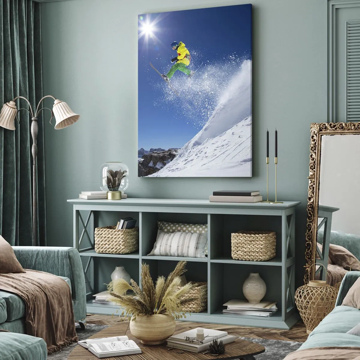 Impression sur toile - Image sur toile - Danse avec les montagnes - 45x80 cm