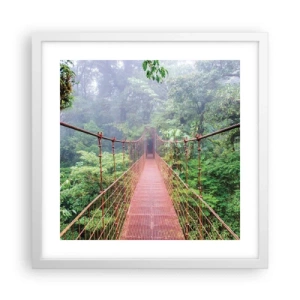 Affiche dans un cadre blanc - Poster - Suspendu sur les couronnes - 40x40 cm