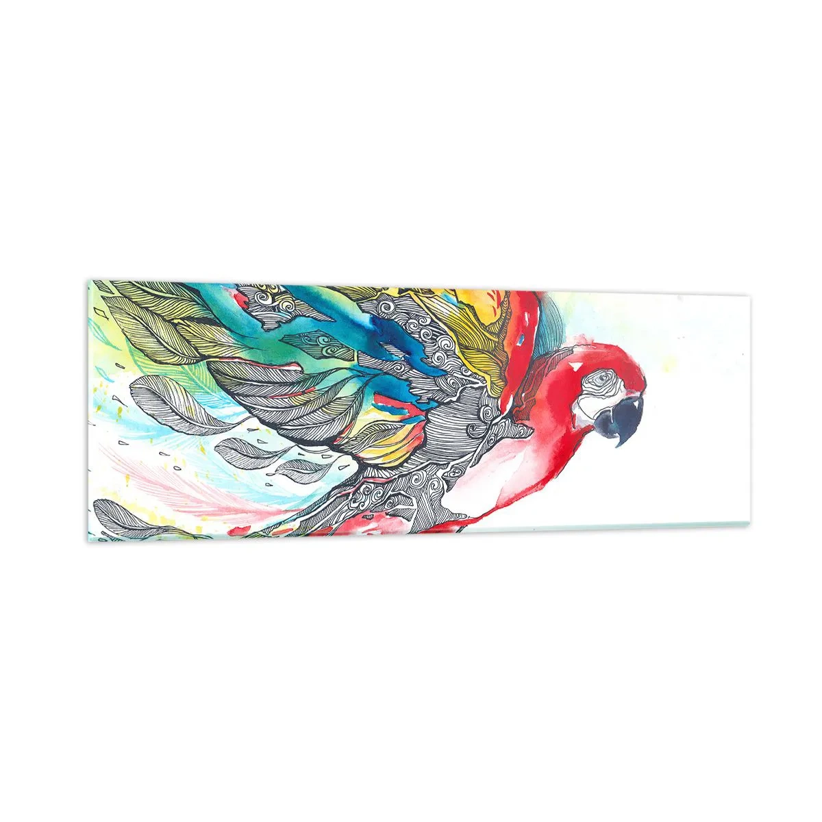 Impression sur verre - Image sur verre - Vivez haut en couleurs - 90x30 cm
