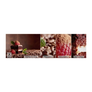 Échantillon de Papier Peint Premium Canvas - La vie est douce - Gâteau, Cuisine, La gastronomie - 100x30 cm