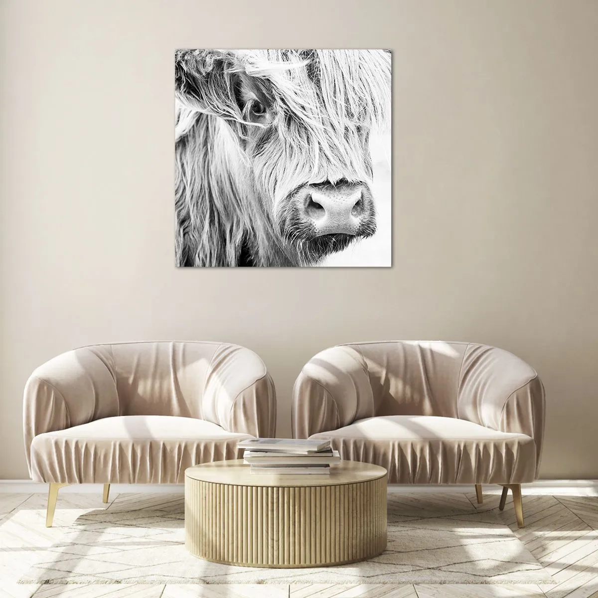 Impression sur verre - Image sur verre - Sauvagerie écossaise - 70x70 cm