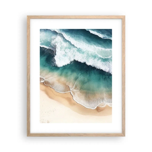 Affiche dans un chêne clair - Poster - La rencontre éternelle - 40x50 cm