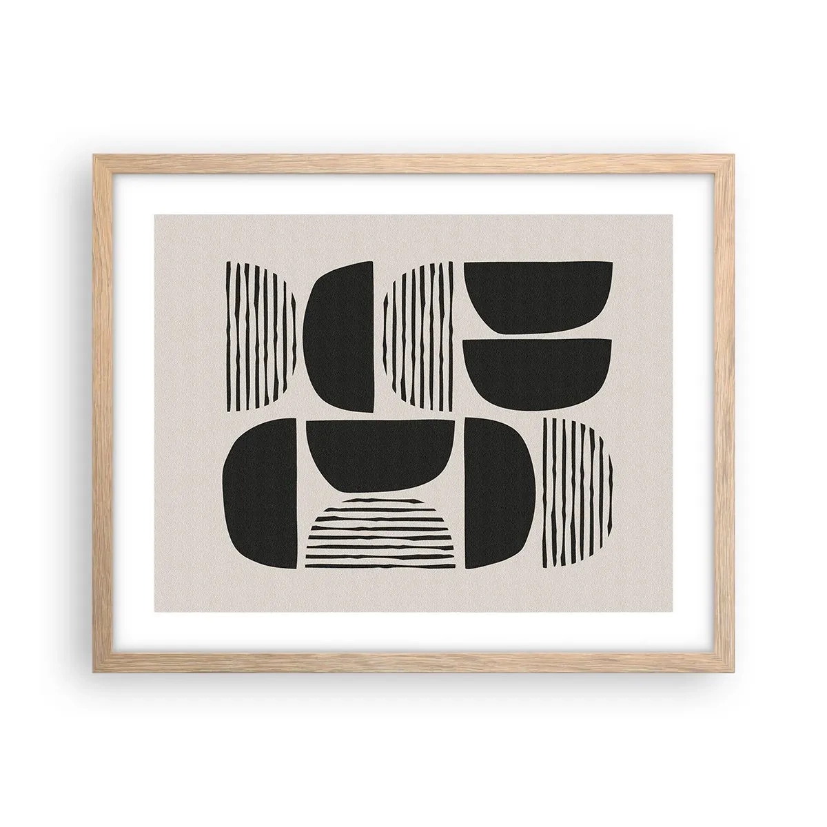 Affiche dans un chêne clair - Poster - Offres sans enthousiasme - 50x40 cm