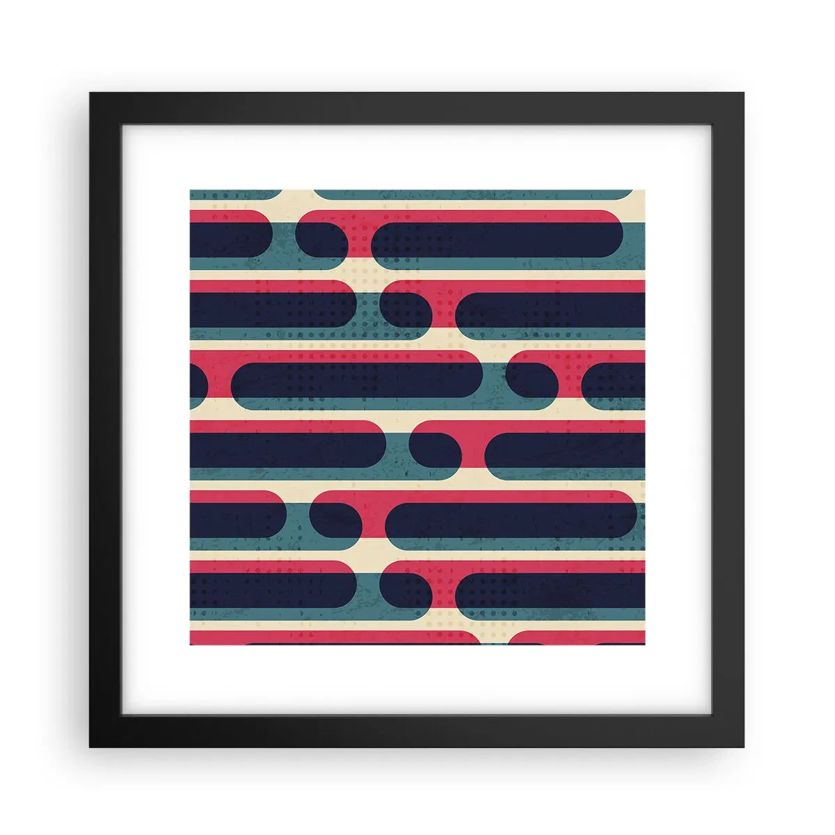 Affiche dans un cadre noir - Poster - En profondeur et sur l'avant - 30x30 cm